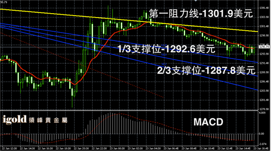 1月23日黄金走势图