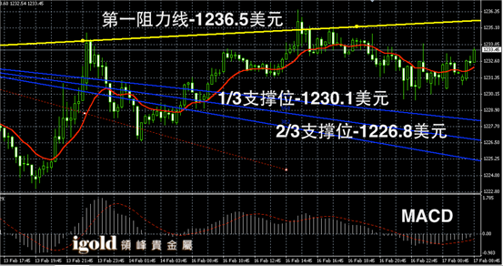 2月17日黄金走势图