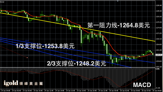 1月30日黄金走势图