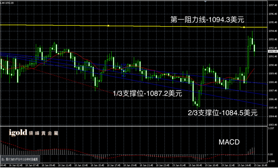 1月19日黄金走势图