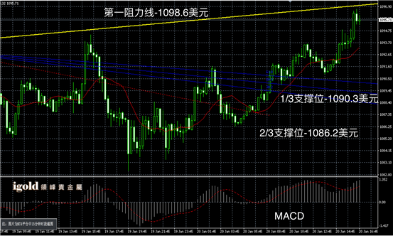 1月20日黄金走势图