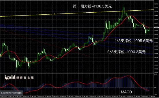 1月21日黄金走势图