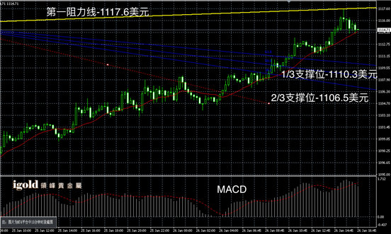1月26日黄金走势图