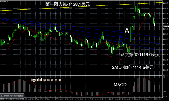 1月28日黄金走势图