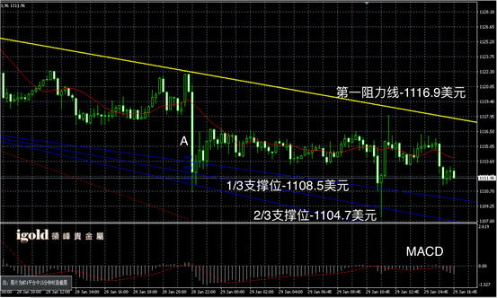 1月29日黄金走势图