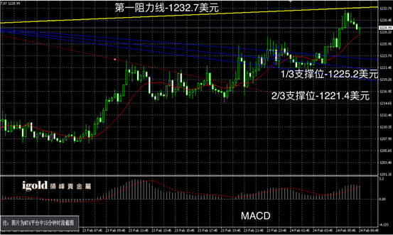 2月24日黄金走势图